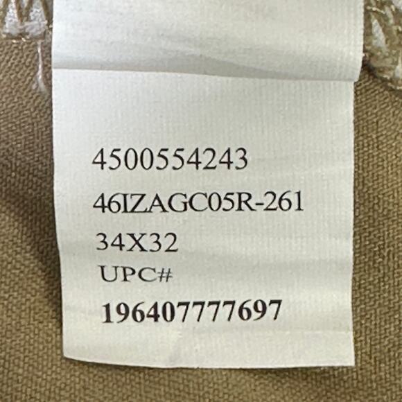 Izod Straight Fit Chino Pants Mens 34x32 Khaki Stretch Career Work Preppy Casual - Picture 6 of 6